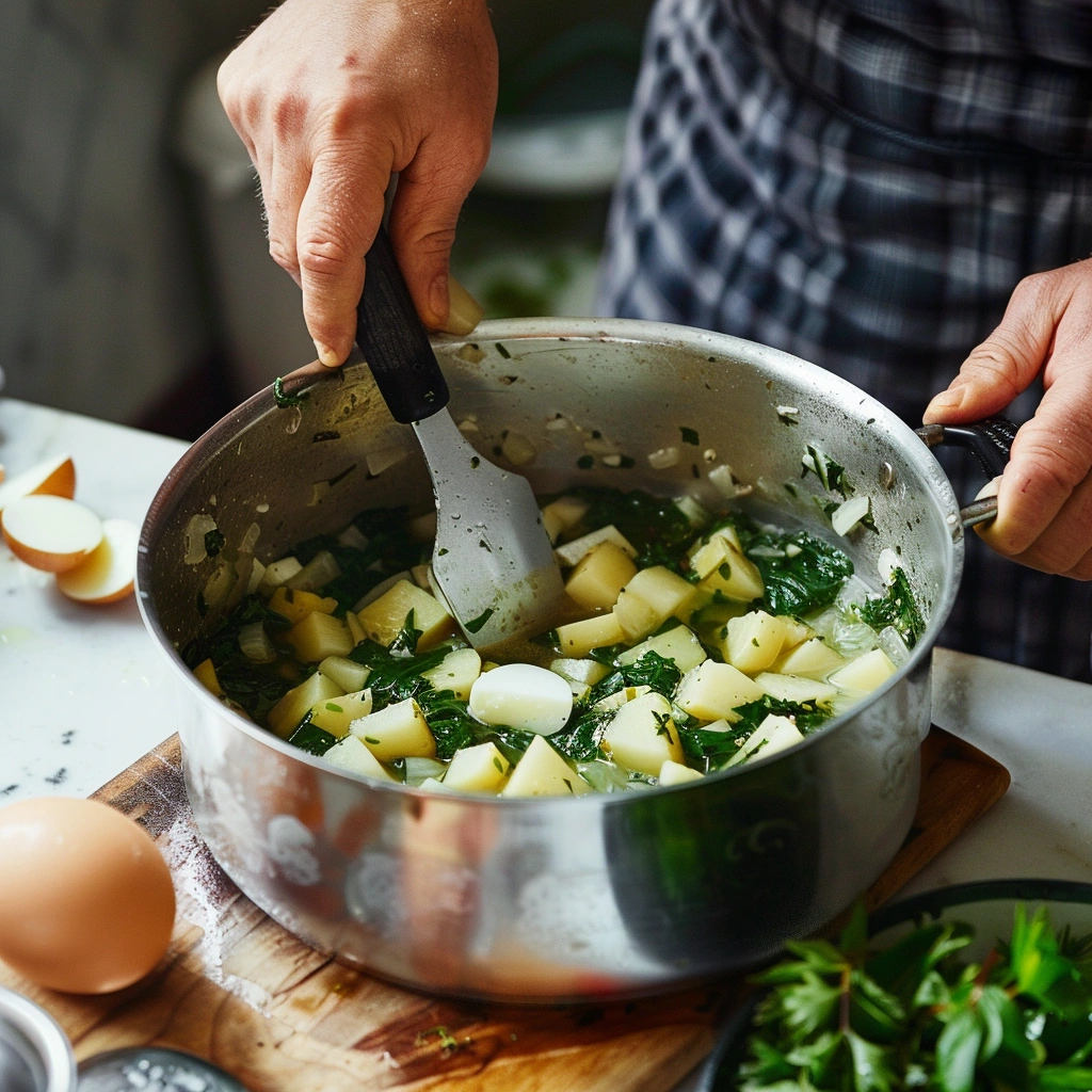 Green Borscht (Ukrainian Spinach Soup)