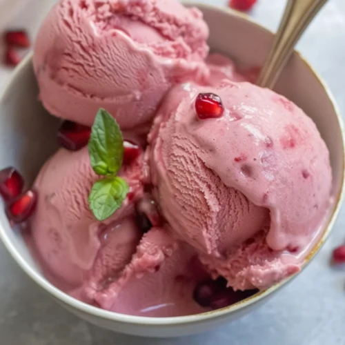 Vegan Pomegranate Nice Cream