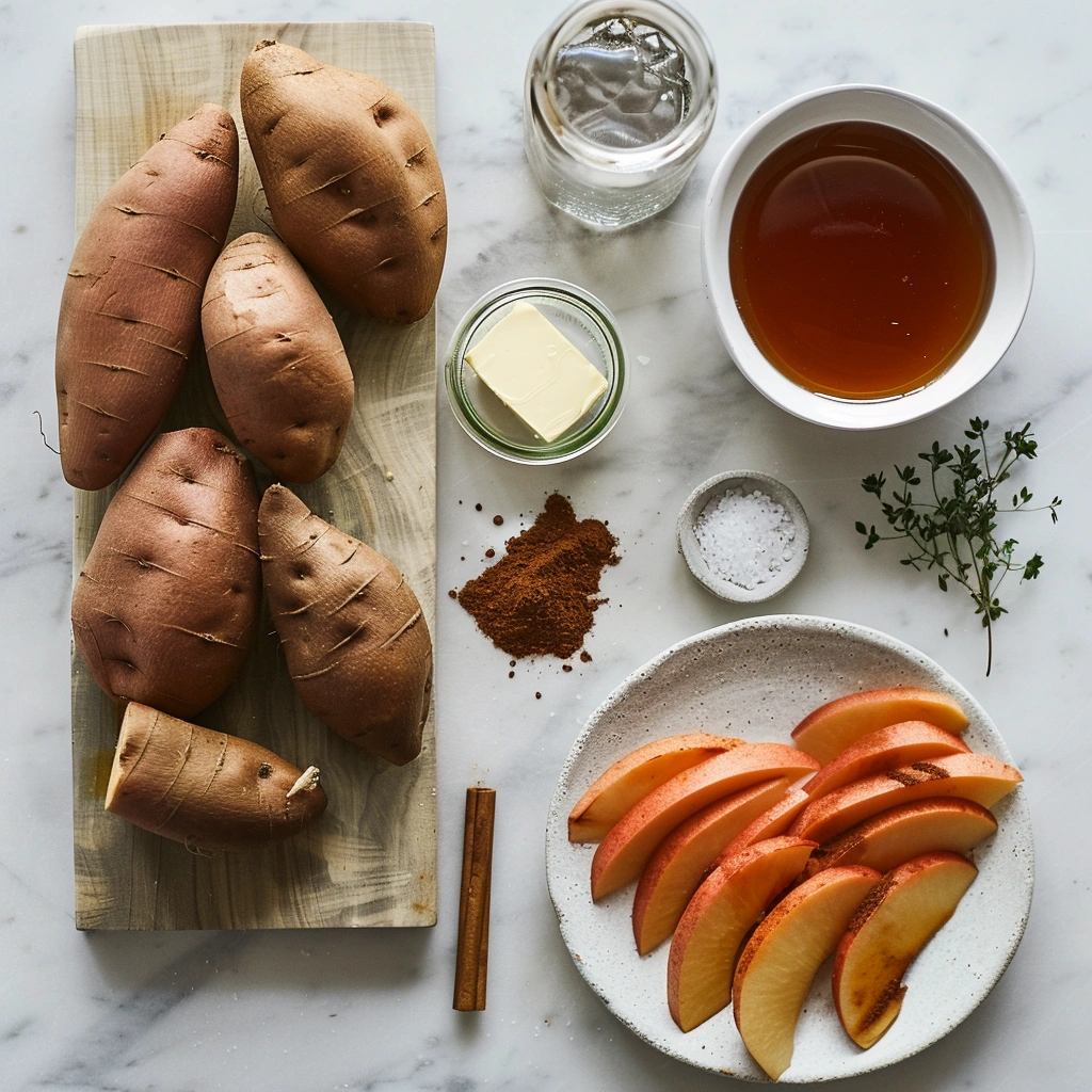 Sweet Potatoes and Apples with Cinnamon & Maple
