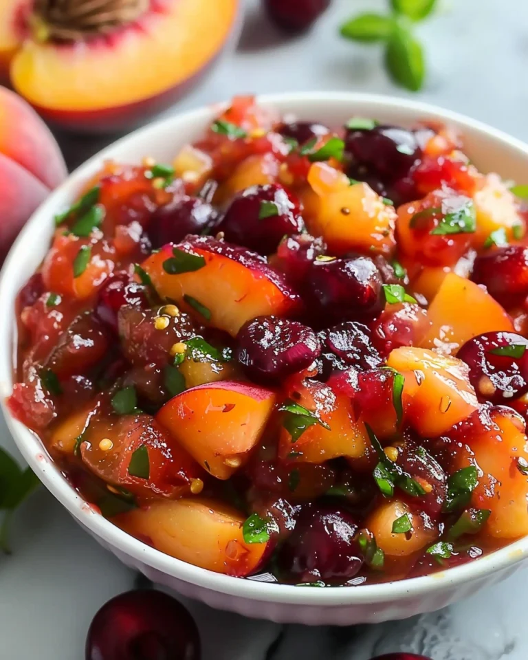 Delicious Peach Cherry Salsa