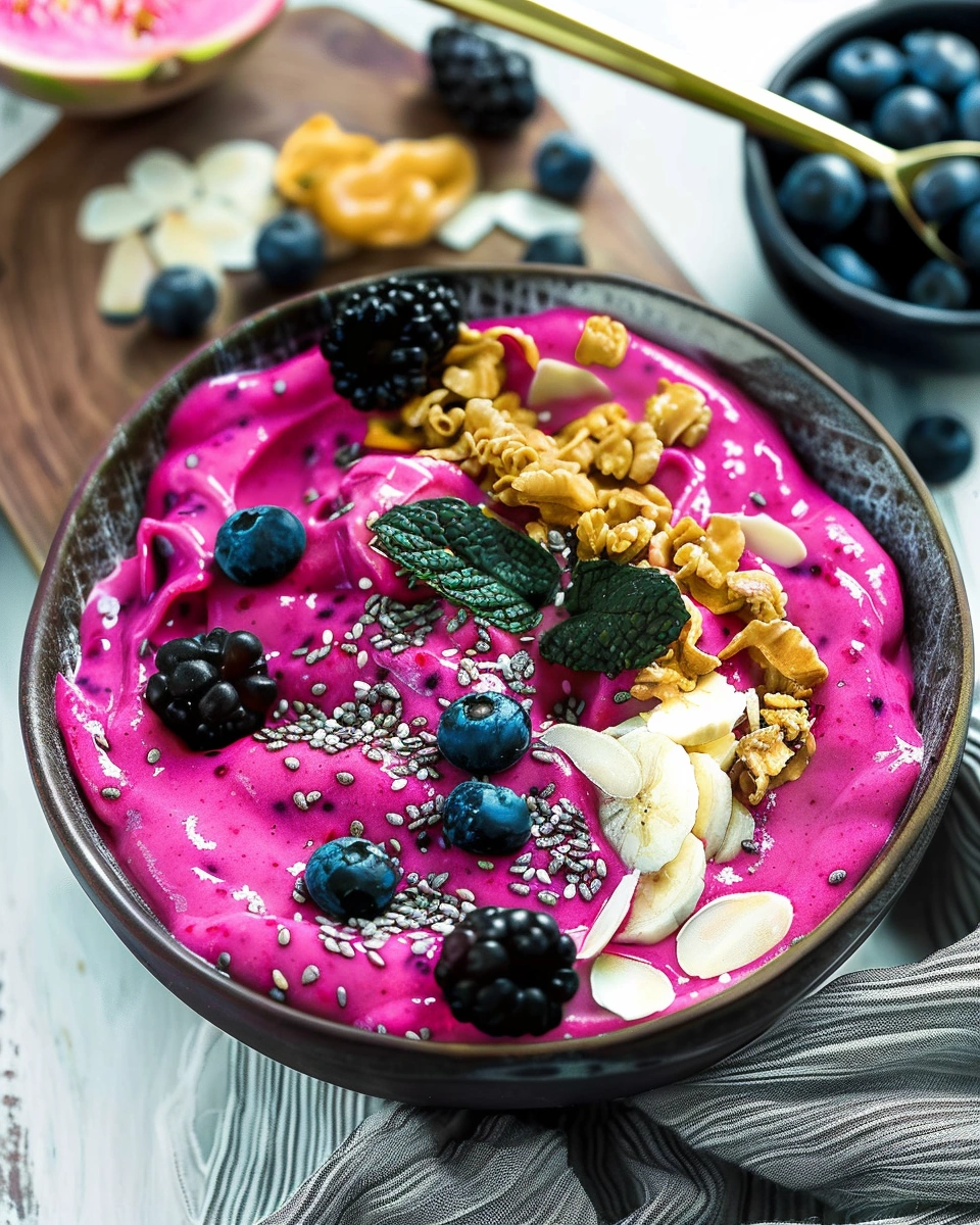 Pitaya Bowl (Dragonfruit Smoothie Bowl)