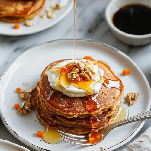 Oatmeal Blender Apple Carrot Pancakes