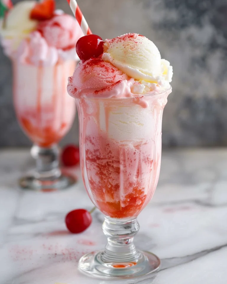 Shirley Temple Ice Cream Float