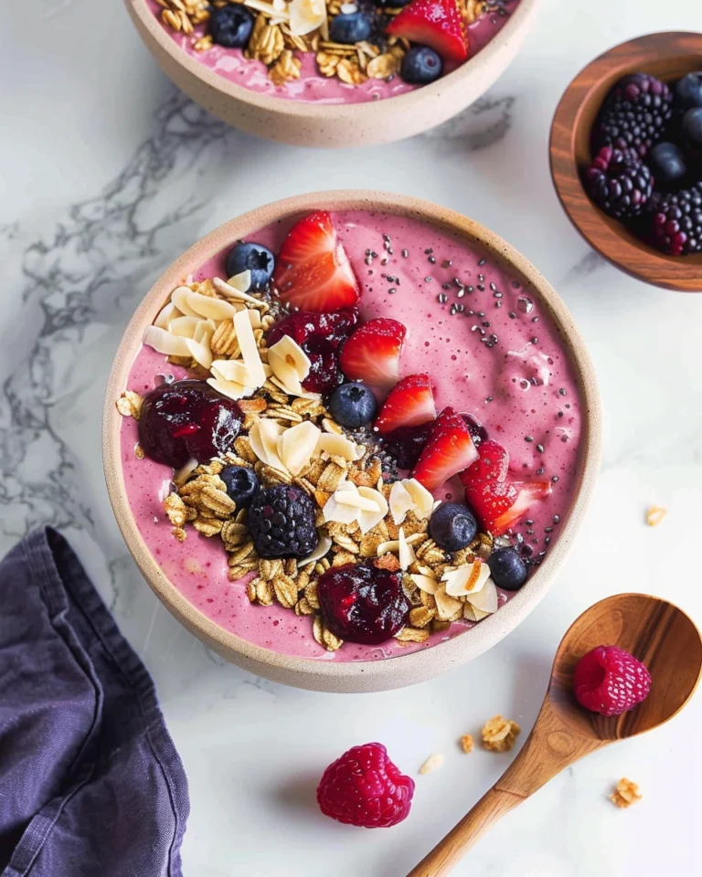 Peanut Butter and Jelly Smoothie Bowl