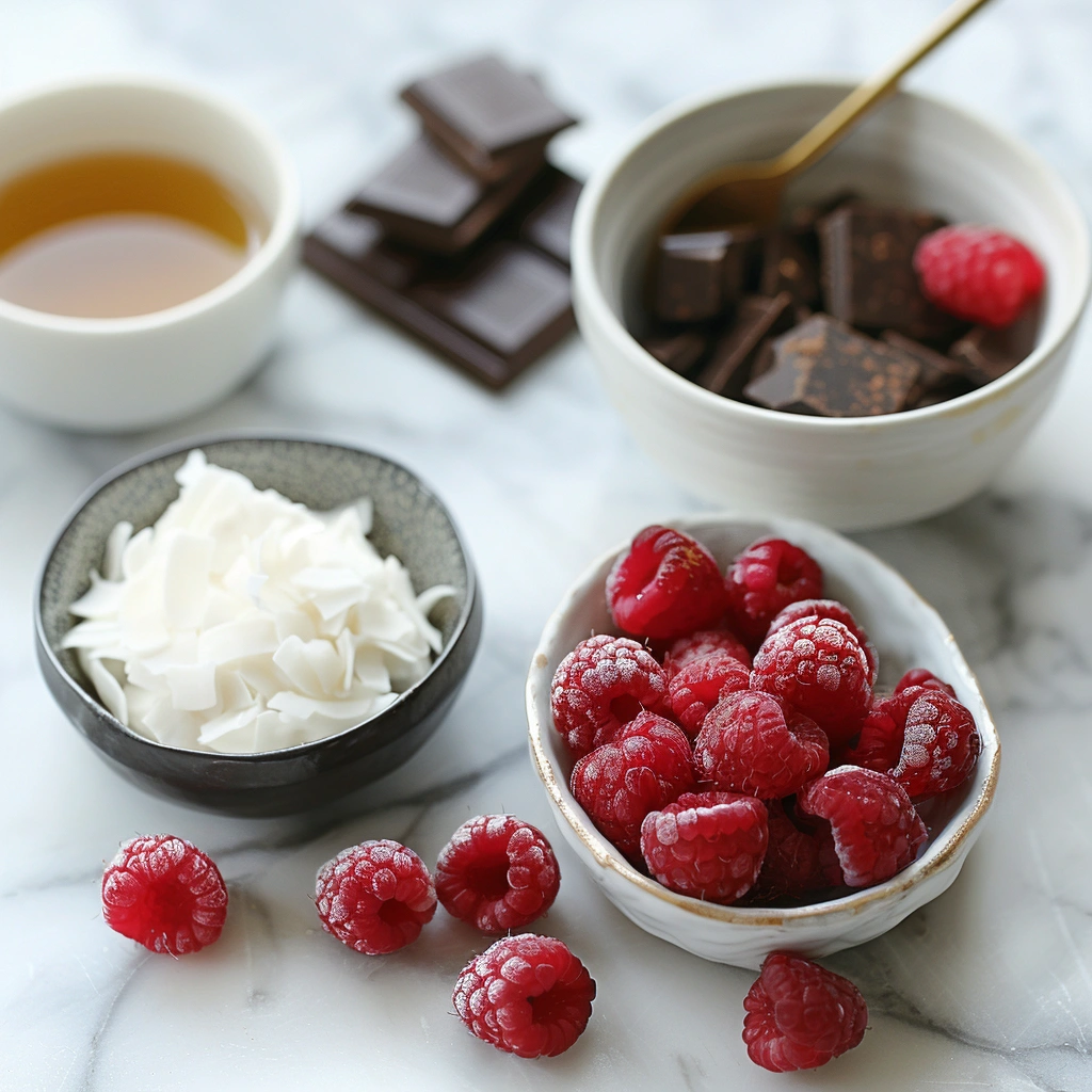 Homemade Fruit Snack Frozen Yogurt Raspberries