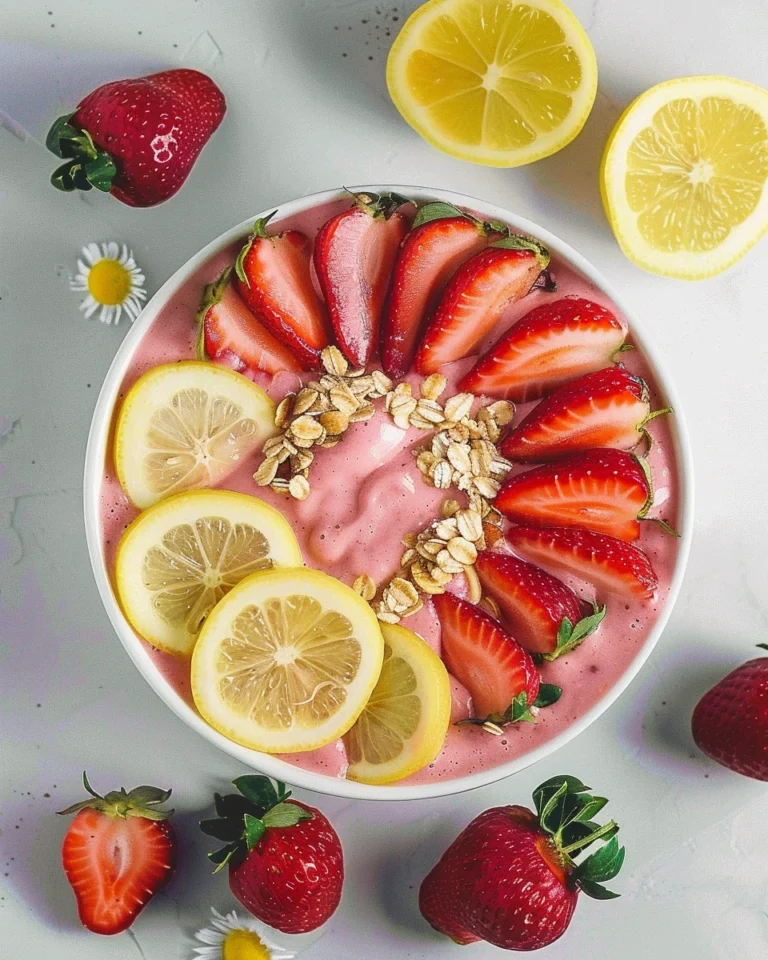 Strawberry Lemonade Smoothie Bowl