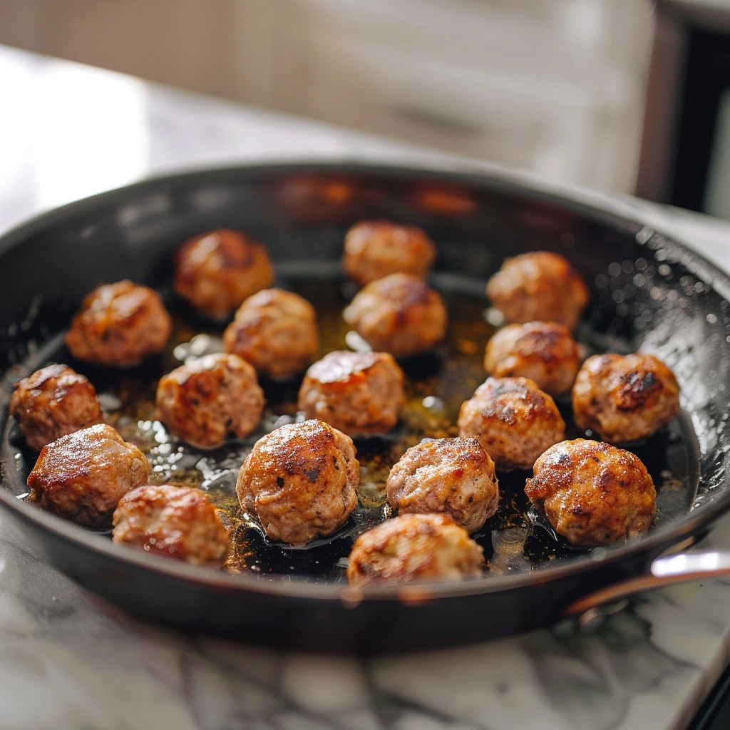 Sticky Mongolian Meatballs and Broccoli