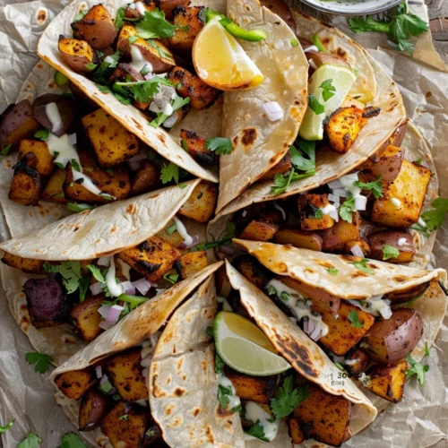 Crispy Poblano & Potato Tacos