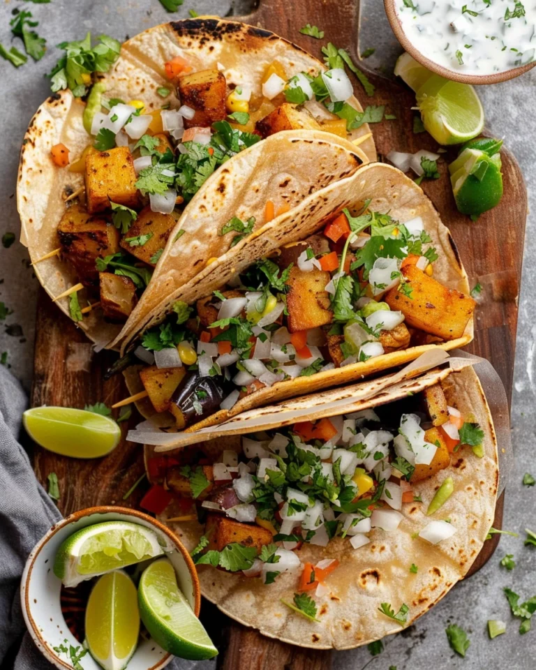 Crispy Poblano & Potato Tacos