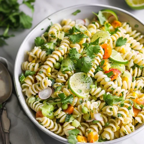 Fresh & Healthy Cilantro Lime Pasta Salad