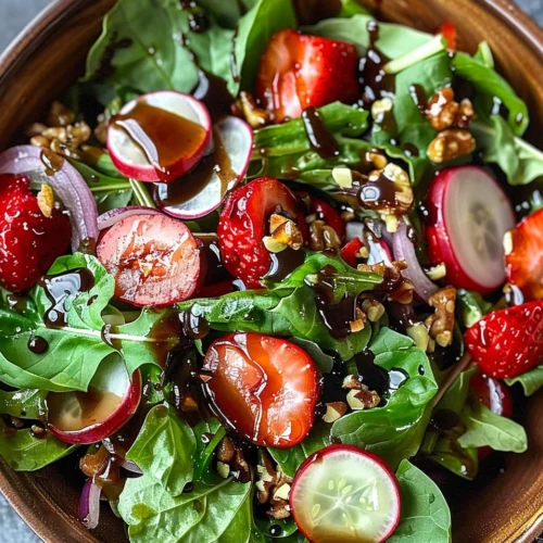 Spring Mix Salad with Balsamic Honey Dressing