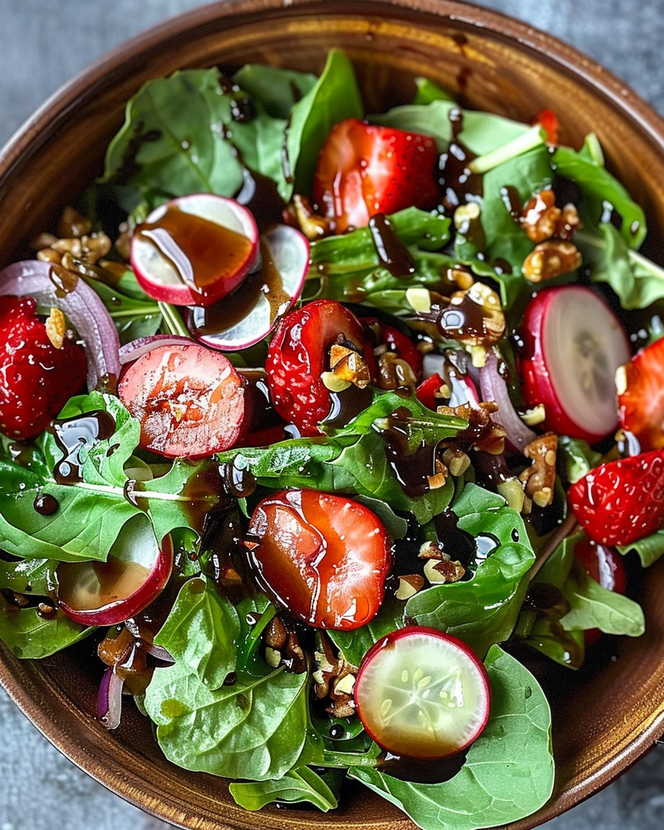 Spring Mix Salad with Balsamic Honey Dressing