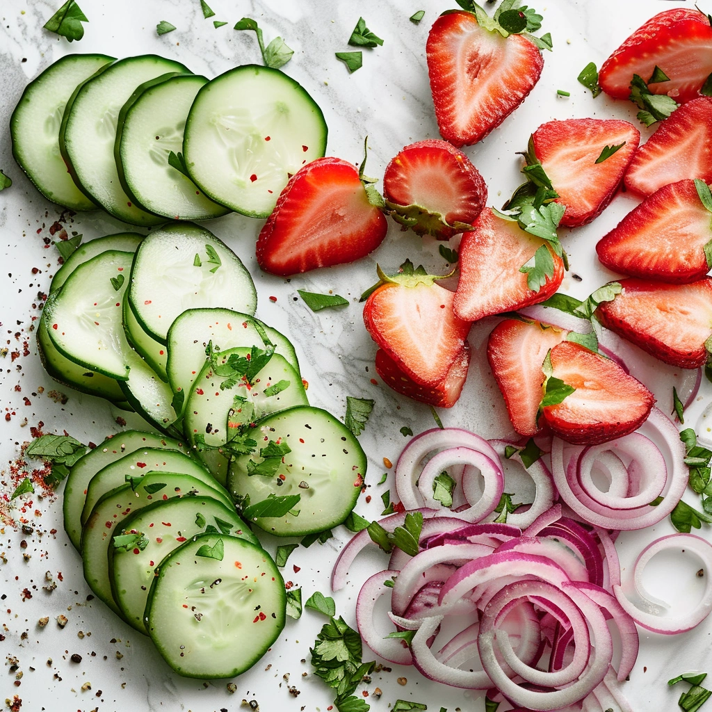 Cucumber Strawberry Salad