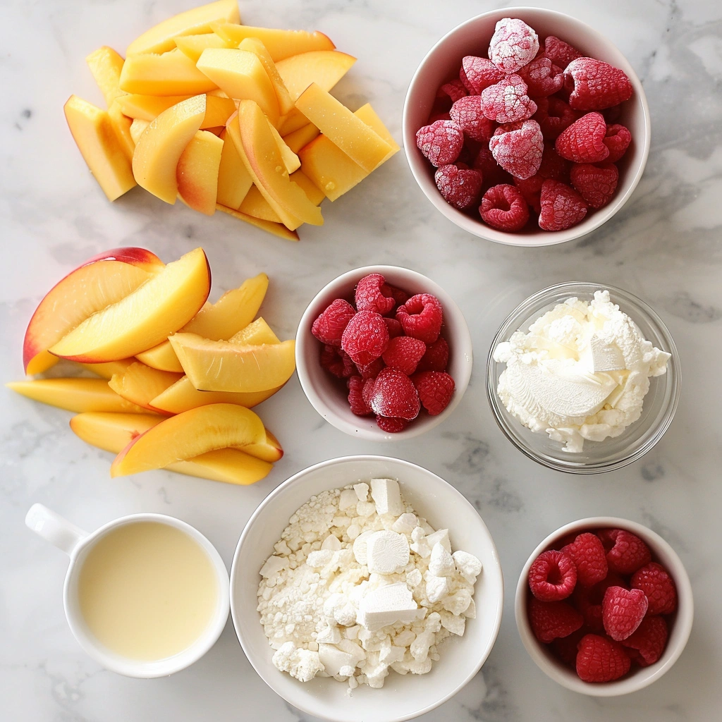 # Raspberry Peach Cobbler If you’re craving a warm, comforting dessert bursting with summer flavor, **raspberry peach cobbler** is exactly what you need. It combines juicy peaches, tart raspberries, and a golden, buttery topping that bakes into pure perfection. This is the kind of dessert that feels homemade in the best way—simple, rustic, and incredibly satisfying. Whether you’re serving it at a family dinner or enjoying it with a scoop of ice cream on a cozy evening, this cobbler never disappoints. Let’s walk through how to make it step by step. ## Why You’ll Love Raspberry Peach Cobbler This dessert is all about flavor and comfort. Here’s why it stands out: * Perfect balance of sweet peaches and tart raspberries * Warm, soft filling with a golden, crisp topping * Easy to make with simple ingredients * Great for gatherings or casual desserts Once you try it, it’ll quickly become a favorite. ## Ingredients You’ll Need This **raspberry peach cobbler** uses simple ingredients that come together beautifully. ### For the fruit filling: * 3 cups peaches (peeled and sliced) * 1 1/2 cups raspberries * 1/2 cup sugar * 1 tablespoon cornstarch * 1 teaspoon lemon juice * 1/2 teaspoon vanilla extract ### For the topping: * 1 cup all-purpose flour * 1/2 cup sugar * 1 teaspoon baking powder * 1/4 teaspoon salt * 1/2 cup milk * 1/4 cup melted butter ### Optional: * Vanilla ice cream * Whipped cream ## How to Make Raspberry Peach Cobbler ### Step 1: Preheat the Oven Preheat your oven to 375°F (190°C). Lightly grease a baking dish. ### Step 2: Prepare the Fruit Filling In a bowl: * Combine peaches, raspberries, sugar, cornstarch, lemon juice, and vanilla * Mix gently until coated Pour the mixture into the baking dish. ### Step 3: Make the Topping In another bowl: * Mix flour, sugar, baking powder, and salt * Stir in milk and melted butter until smooth ### Step 4: Assemble * Pour the batter evenly over the fruit filling * Do not stir—the topping will rise as it bakes ### Step 5: Bake * Bake for 40–45 minutes * The top should be golden brown and the filling bubbling ### Step 6: Serve Let cool slightly before serving. Serve warm with vanilla ice cream or whipped cream for the best experience. ## Tips for the Best Raspberry Peach Cobbler A few simple tips can make your cobbler even better. ### Use ripe peaches They provide natural sweetness and better flavor. ### Don’t overmix the batter This keeps the topping light and tender. ### Let it rest before serving This helps the filling thicken. ### Adjust sweetness Add more or less sugar depending on your fruit. ## Flavor Variations to Try Once you’ve mastered **raspberry peach cobbler**, you can customize it easily. ### Add spices A pinch of cinnamon or nutmeg adds warmth. ### Try different fruits Use blueberries, blackberries, or nectarines. ### Make it crispier Sprinkle sugar on top before baking. ### Add a crumble topping For extra texture and crunch. ## How to Store and Reheat This dessert stores well if you have leftovers. ### Storage: * Store covered in the fridge for up to 3–4 days ### Reheating: * Warm in the oven or microwave * Add a scoop of ice cream when serving ## Is Raspberry Peach Cobbler Healthy? It’s definitely a treat, but it has some balance. * Made with real fruit * Provides natural sweetness and nutrients To make it lighter: * Reduce sugar * Use less butter * Add more fruit and less topping ## Common Mistakes to Avoid Watch out for these: * **Using unripe fruit** → less flavor * **Overmixing topping** → dense texture * **Skipping cornstarch** → runny filling * **Overbaking** → dry topping Small details make a big difference. ## FAQs About Raspberry Peach Cobbler ### Can I use frozen fruit? Yes, just thaw and drain before using. ### Do I need to peel peaches? It’s recommended for a smoother texture, but optional. ### Can I make it ahead of time? Yes, bake and reheat before serving. ### Why is my cobbler runny? It may need more thickener or resting time. ### Can I freeze it? Yes, freeze after baking and cooling. ## Final Thoughts: A Classic Dessert with a Fruity Twist This **raspberry peach cobbler** is everything you want in a homemade dessert—warm, comforting, and packed with fresh fruit flavor. It’s easy to make, easy to love, and perfect for any occasion. Now it’s your turn—grab your ingredients, bake it up, and enjoy a sweet, fruity dessert that everyone will be asking for again.