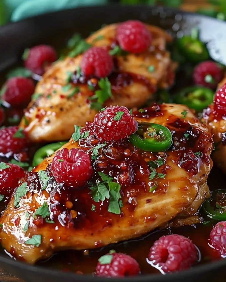 Sweet and Spicy Jalapeno Raspberry Chicken in Just 25 Minutes