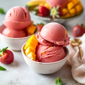 Mango Strawberry Sorbet