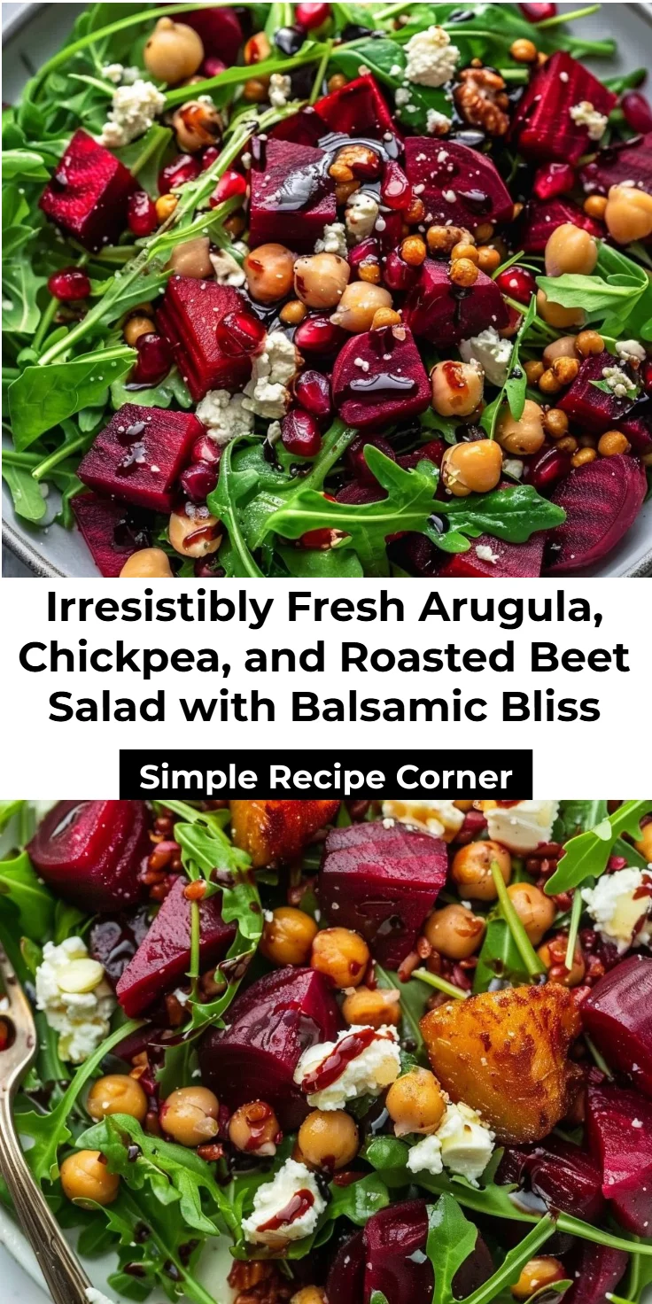 Arugula, Chickpea, and Roasted Beet Salad with Balsamic: Quick