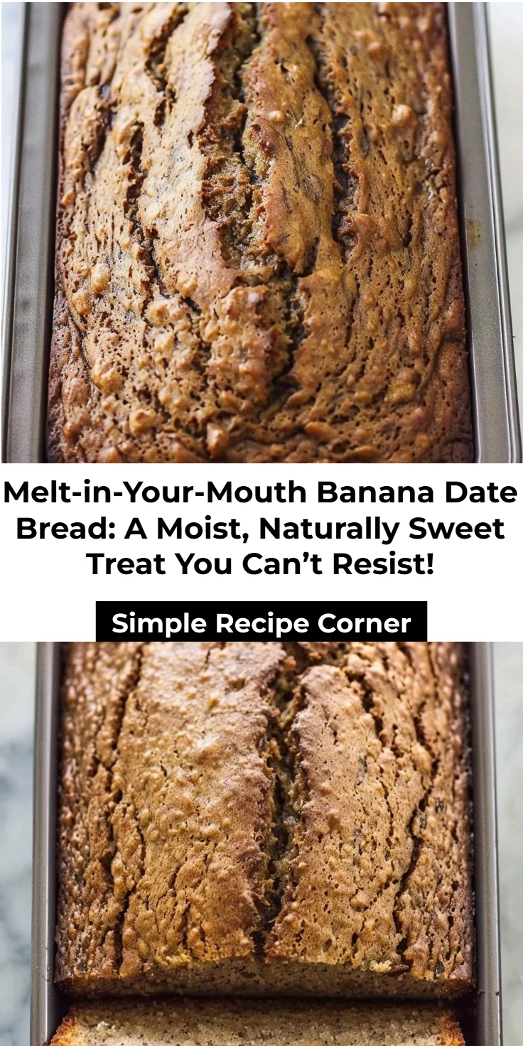 Banana Date Bread Ultimate Moist 5-Ingredient Recipe