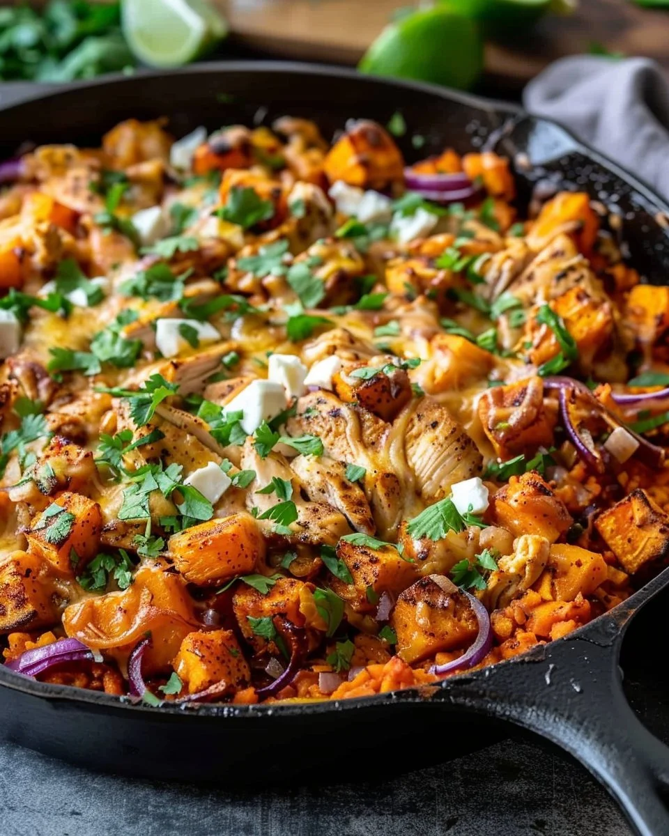 BBQ Chicken Sweet Potato Skillet