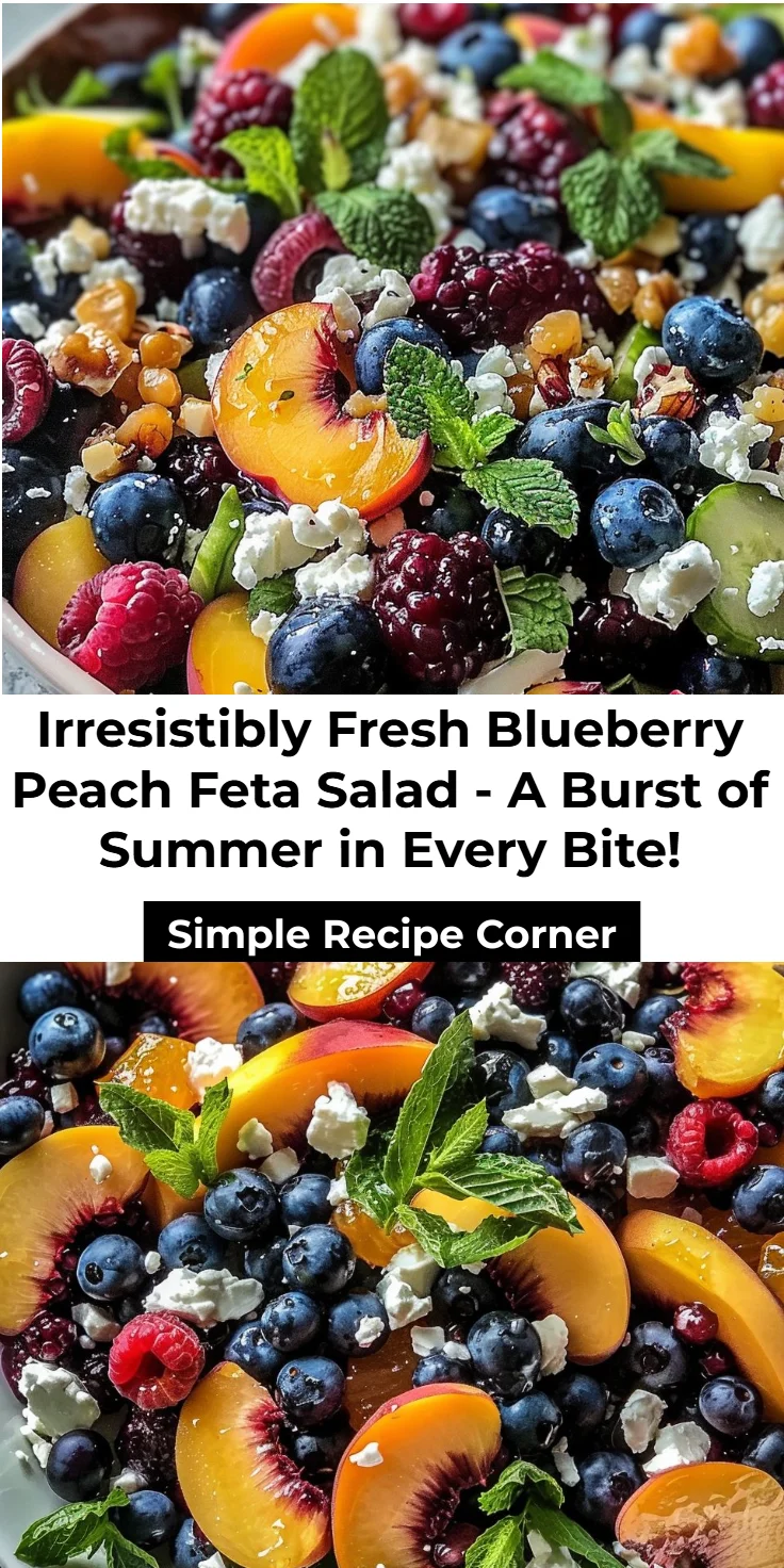 Blueberry Peach Feta Salad: 5-Minute Fresh, Nutritious Boost