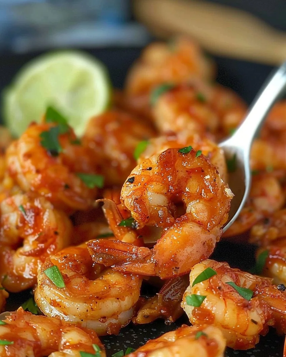 Delicious Cajun shrimp dish with spices and herbs