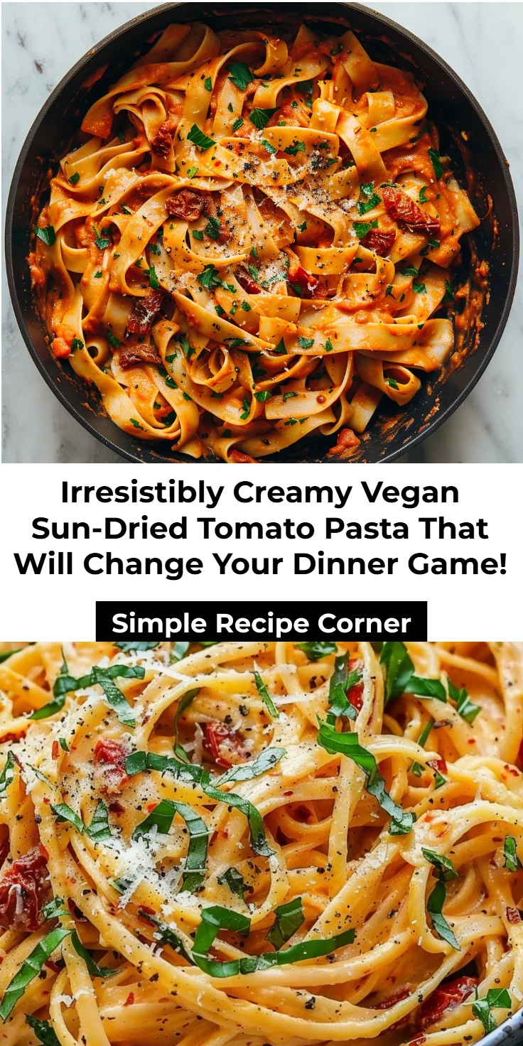 Creamy Vegan Sun-Dried Tomato Pasta