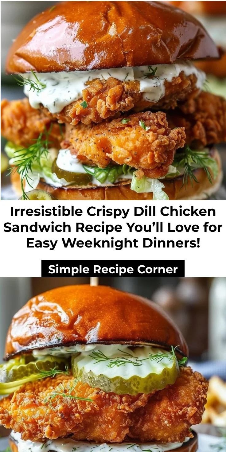 Crispy Dill Chicken Sandwich Recipe Quick, Juicy Dinner