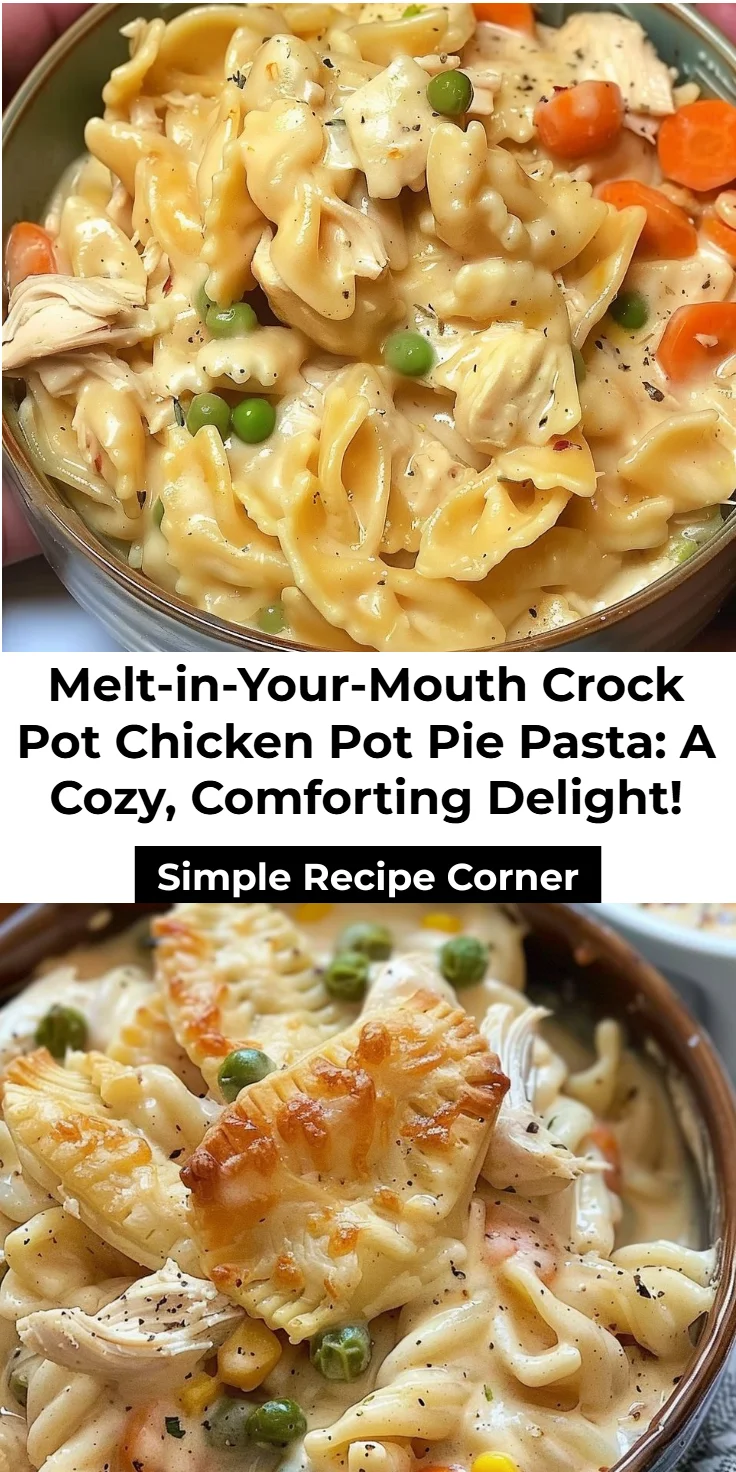 Crock Pot Chicken Pot Pie Pasta