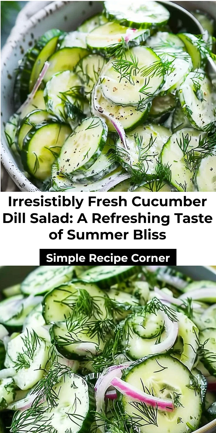 Cucumber Dill Salad: 5-Ingredient Quick, Fresh & Crisp Recipe