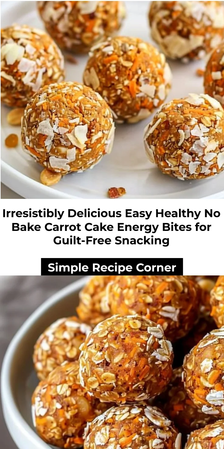 Easy Healthy No Bake Carrot Cake Energy Bites