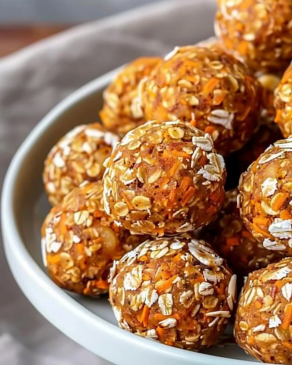 Easy Healthy No Bake Carrot Cake Energy Bites