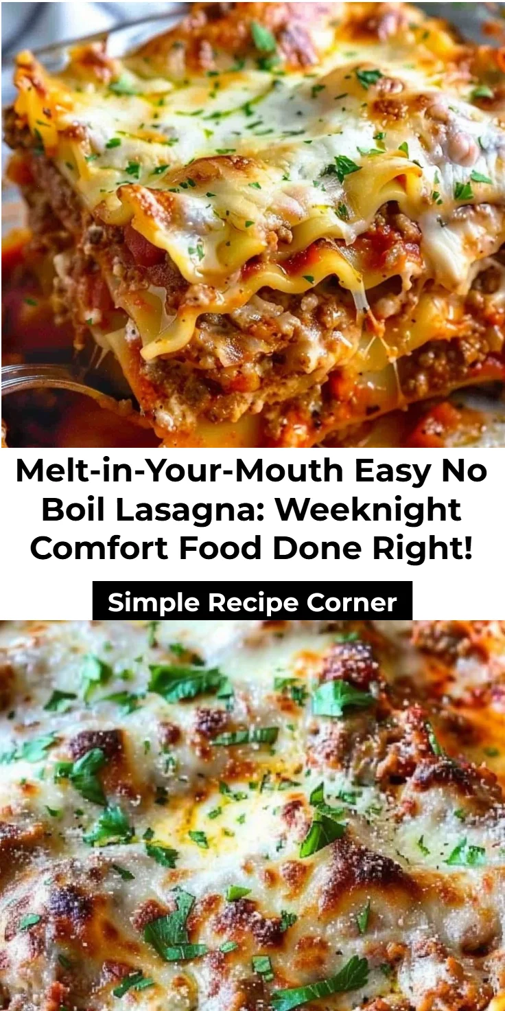 Easy No Boil Lasagna
