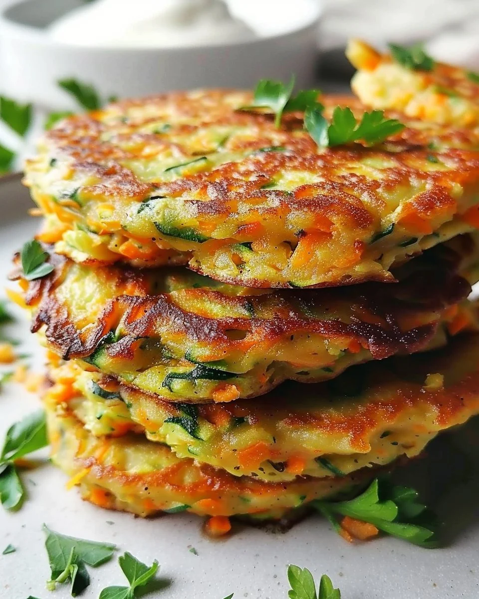 Easy Zucchini Carrot Pancakes
