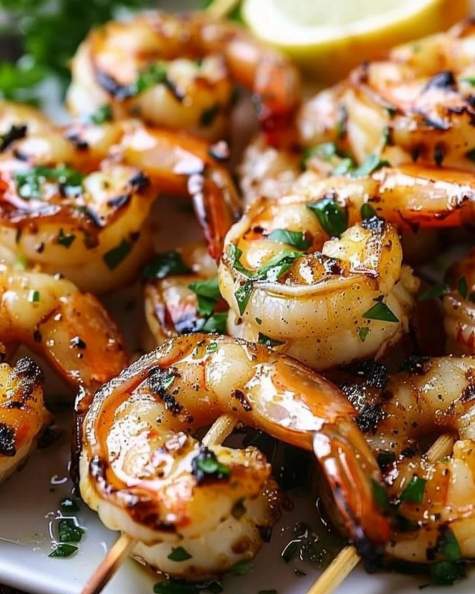 Garlic Grilled Shrimp Skewers