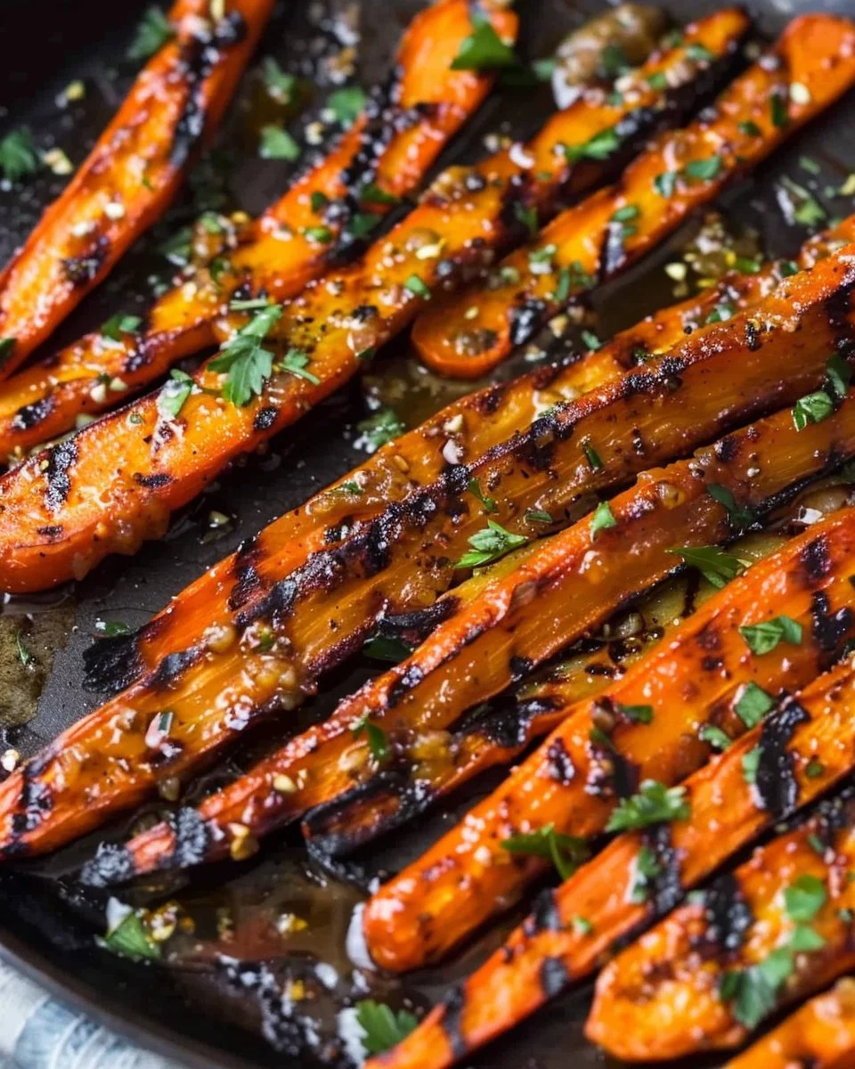 Grilled Carrots with Honey Brown Sugar Butter