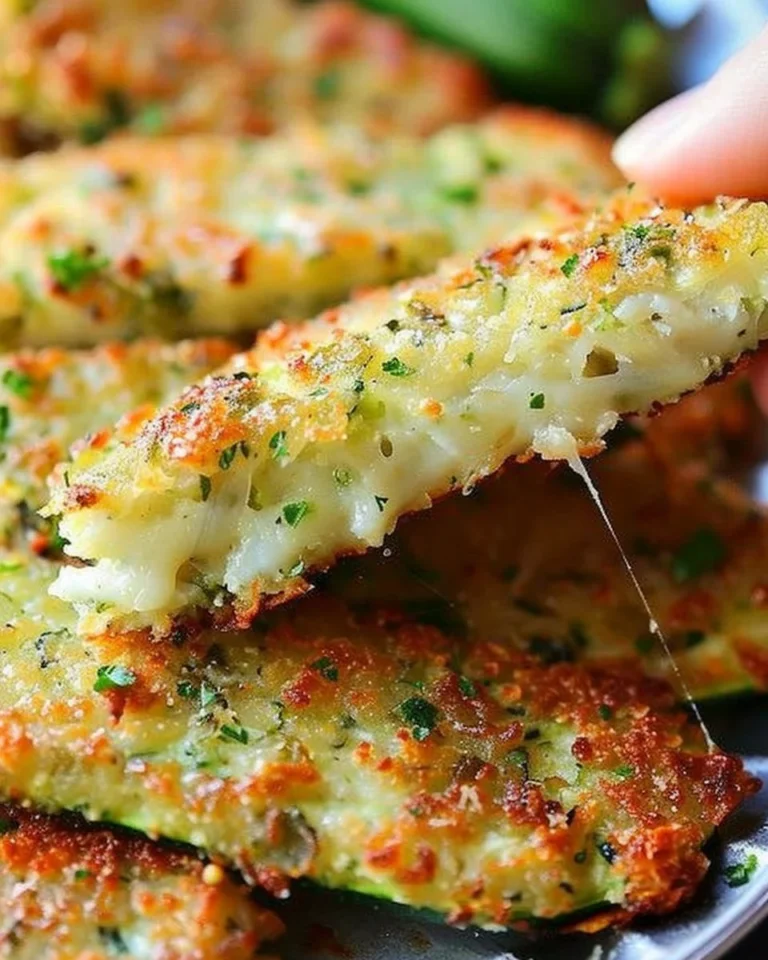 Healthy breaded zucchini snack recipe with crispy texture and 3 ingredients