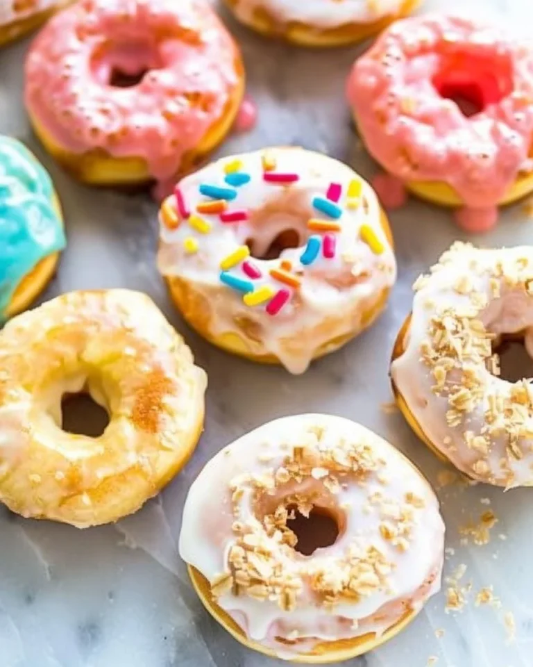Healthy apple fruit donuts for kids' snacks