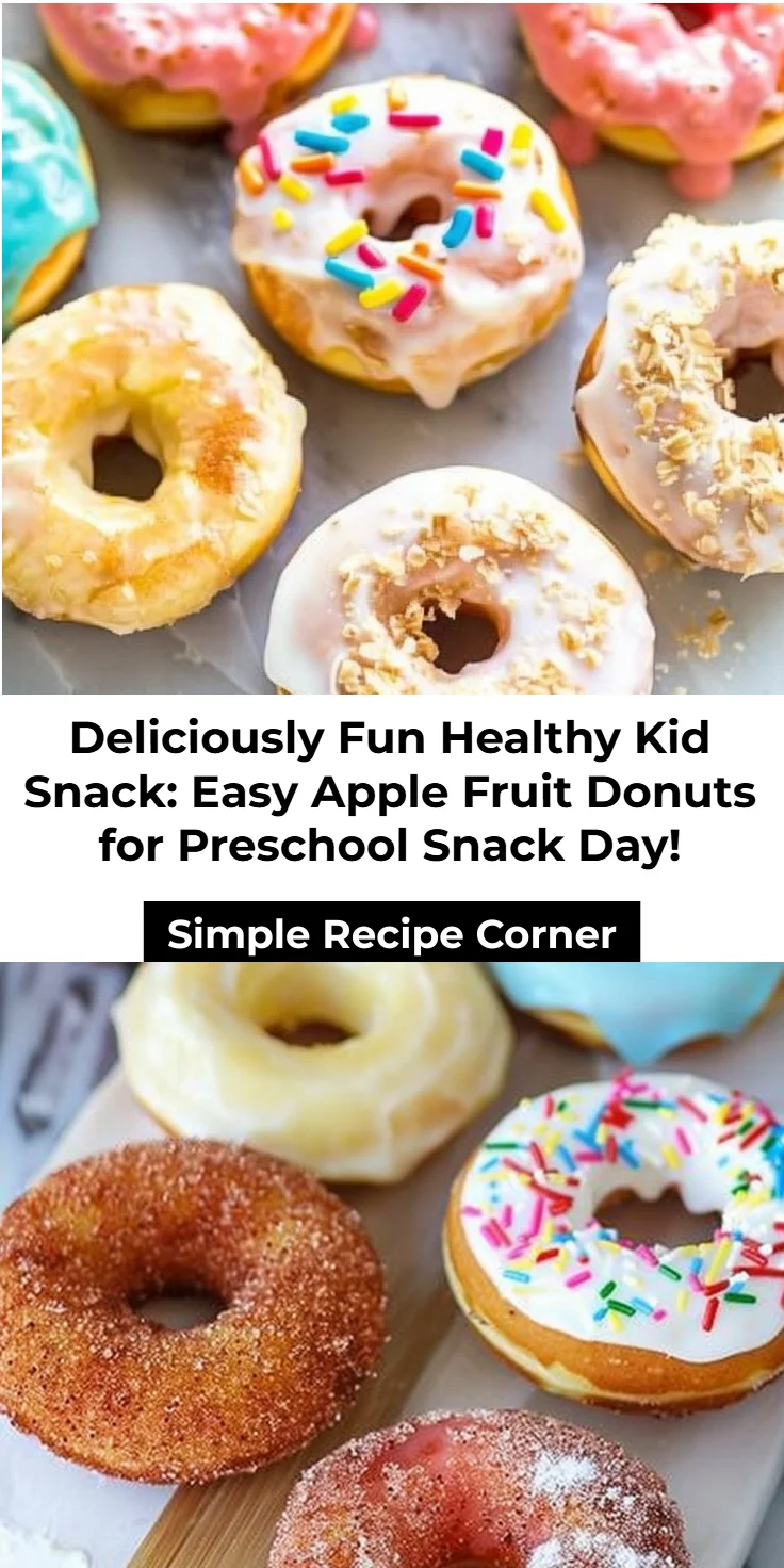 Healthy Kid Snack: Easy Apple Fruit Donuts | Snacks to make with preschoolers, Preschool fruit snack ideas, Snack day ideas preschool
