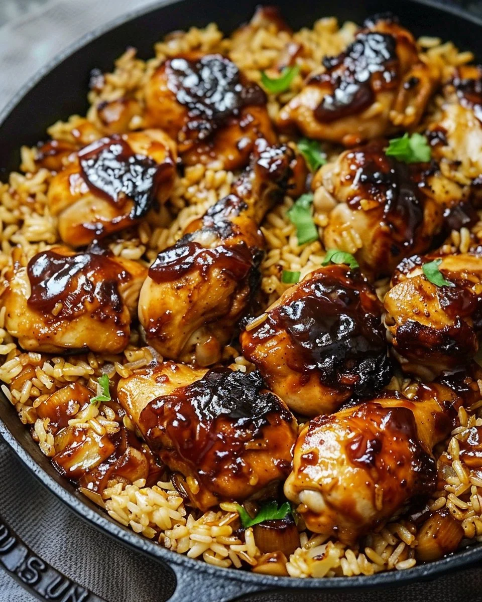 Honey BBQ Chicken and Rice: A Comforting One-Pan Wonder