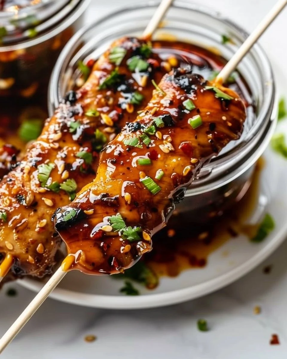 Honey Garlic Chicken Skewers