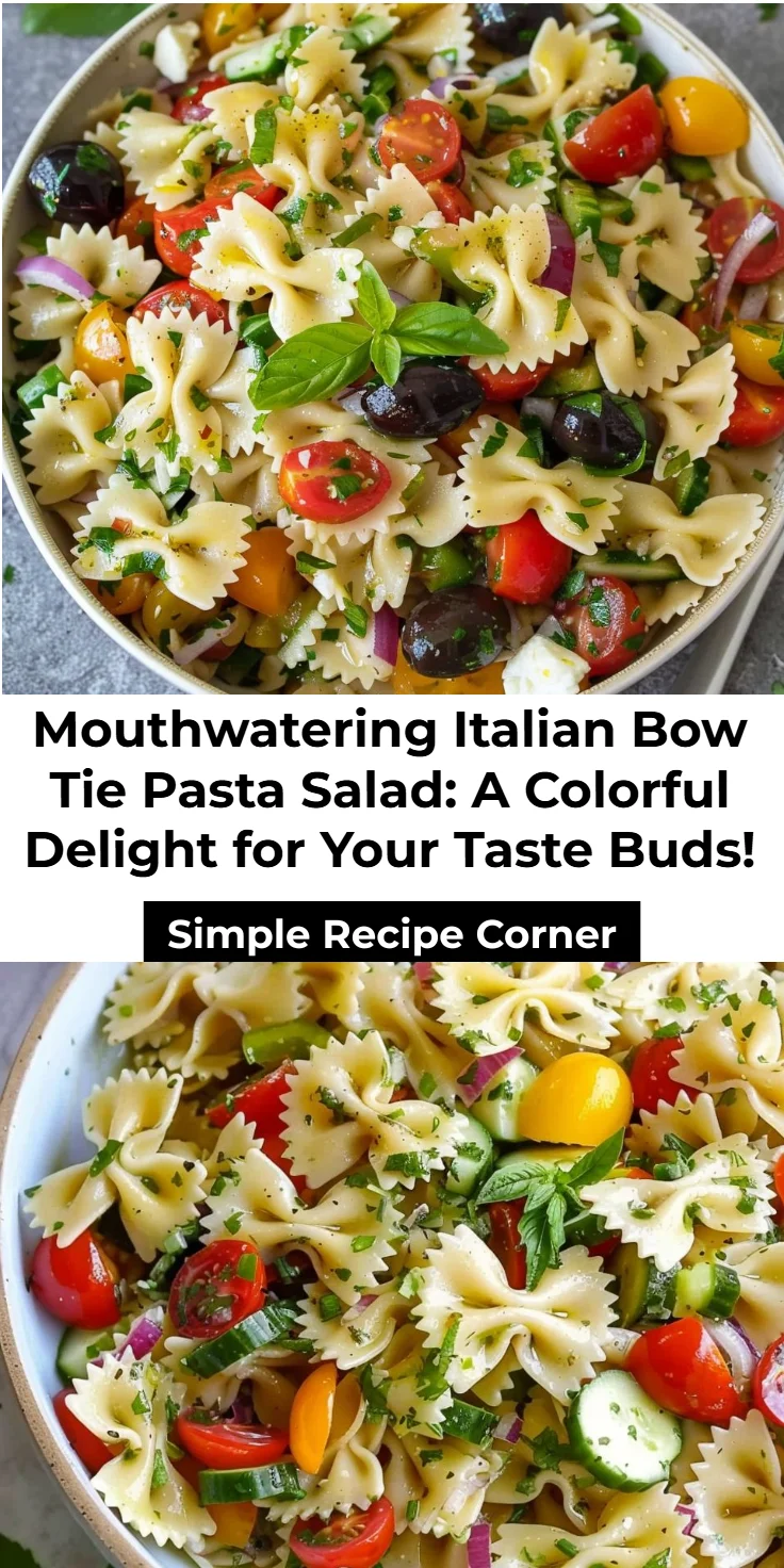Italian Bow Tie Pasta Salad: Ultimate 5-Ingredient Quick Recipe