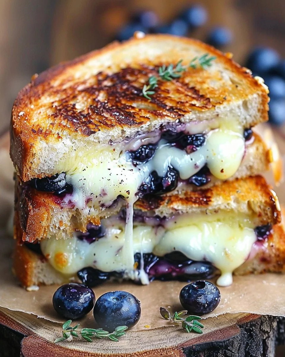 Juicy Blueberry Grilled Cheese