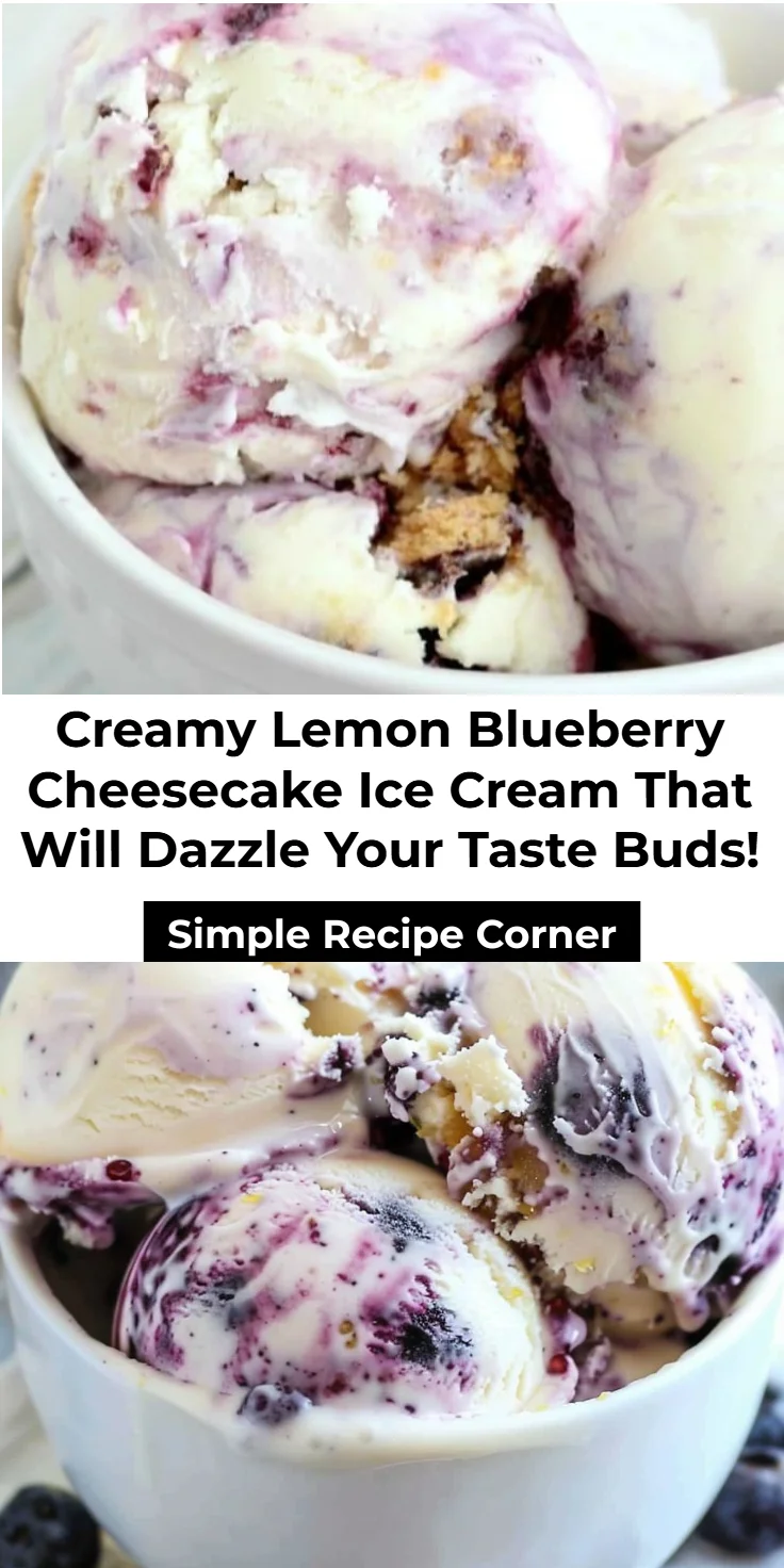 Lemon Blueberry Cheesecake Ice Cream: Ultimate 5-Ingredient Treat