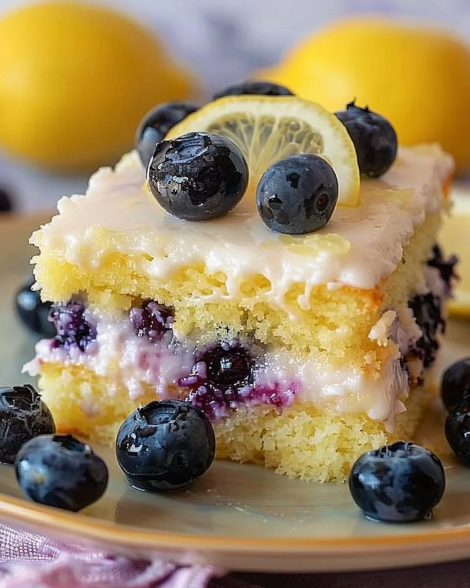 Lemon Blueberry Sheet Cake