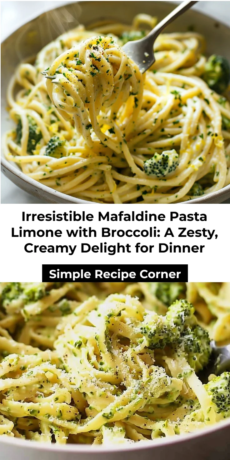 Mafaldine Pasta Limone with Broccoli