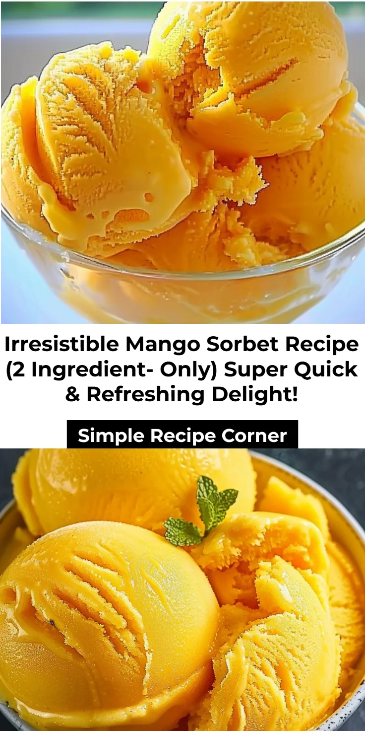 Mango Sorbet Recipe: 2-Ingredient, Super Quick