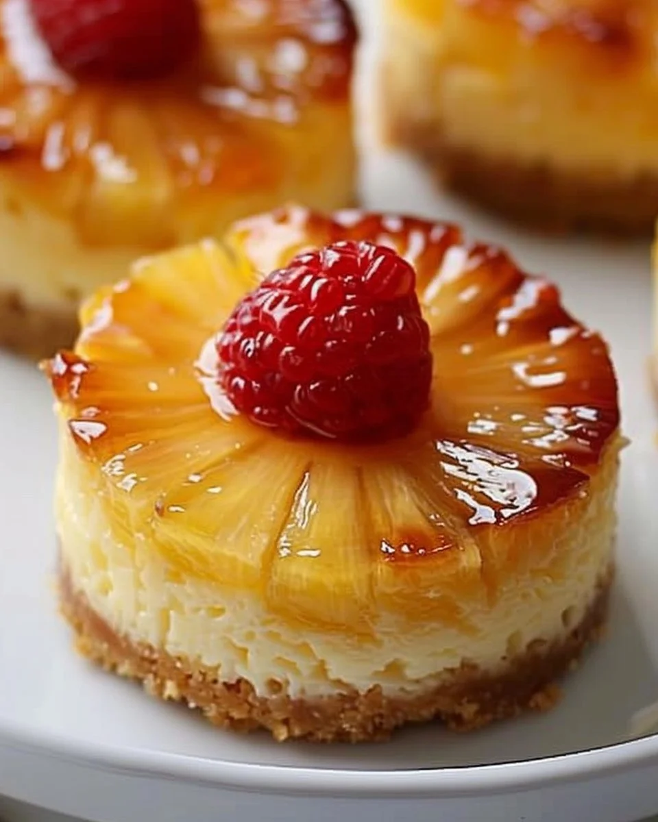 Mini Pineapple Upside-Down Cheesecakes