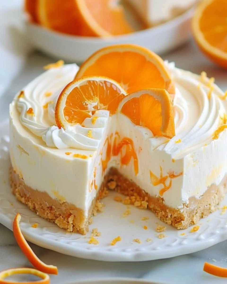 No-Bake Orange Creamsicle Cheesecake