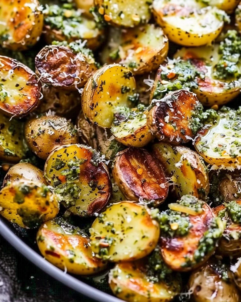 Parmesan Pesto Roasted Potatoes