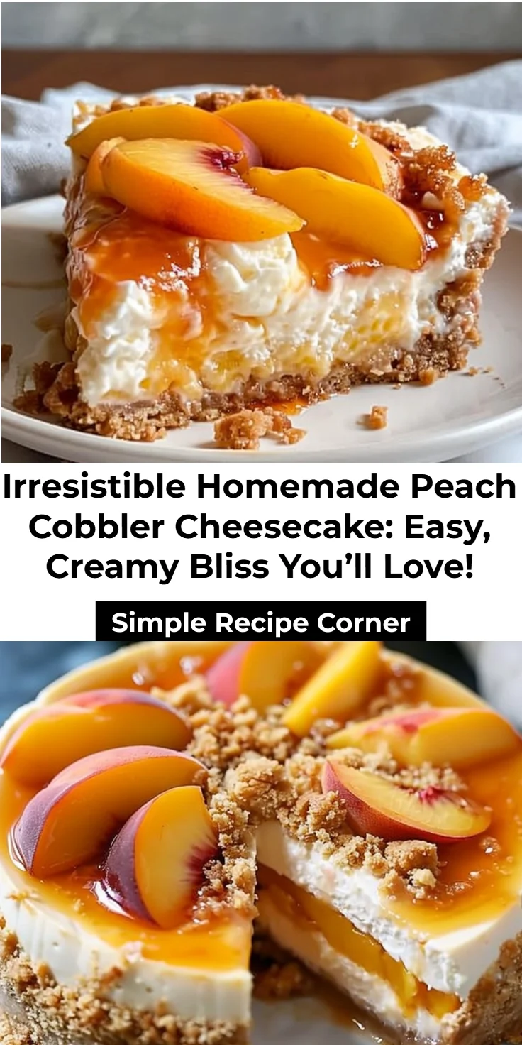 Peach Cobbler Cheesecake Recipe: Easy Creamy Dessert